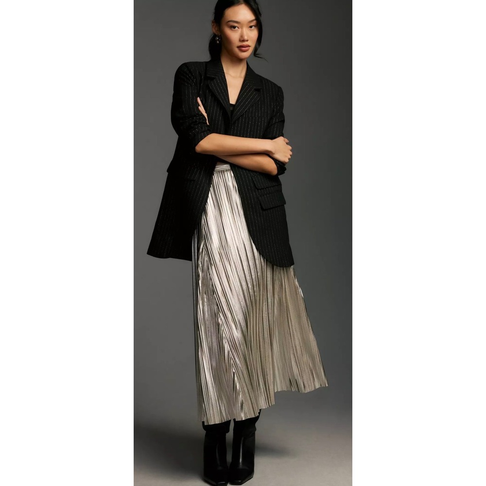 Maeve by Anthropologie Blazer XXS Maeve Tiered‎ Sparkle Longline Blazer